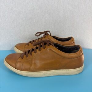 Allen Edmonds Tan Leather Low-Top Sneakers